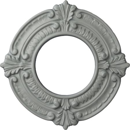 Ekena Millwork Benson Ceiling Medallion (Fits Canopies up to 4 1/8"), 9"OD x 4 1/8"ID x 5/8"P, Primed White CM09BN